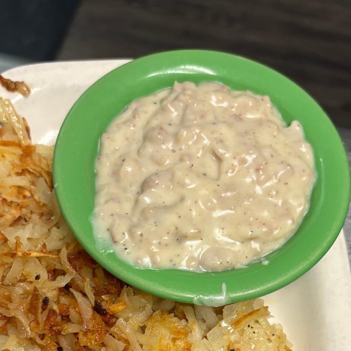 Side of Sausage Gravy — Sausage gravy to add to your breakfast